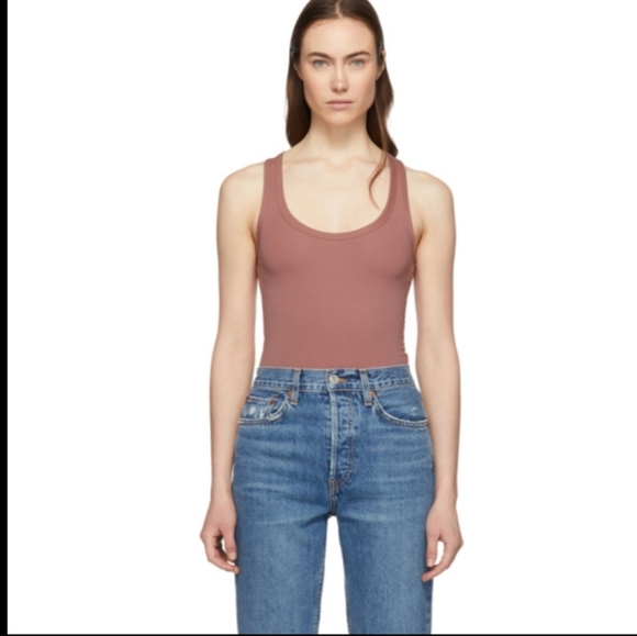 rag & bone Tops - NWT Rag And Bone Pink The Tank Bodysuit in Plerose